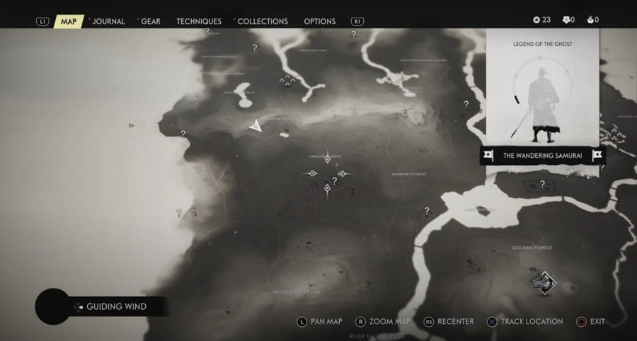 ign map ghost of tsushima