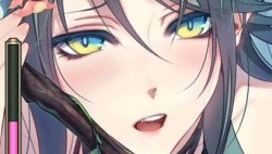 She's blushing