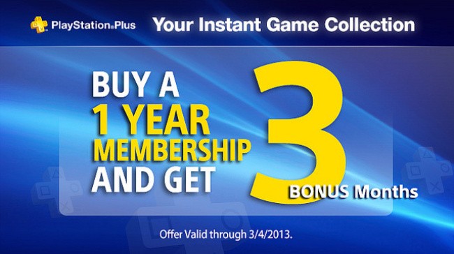 Sony Bundling 3 Month Bonuses with Annual PS Plus Subs