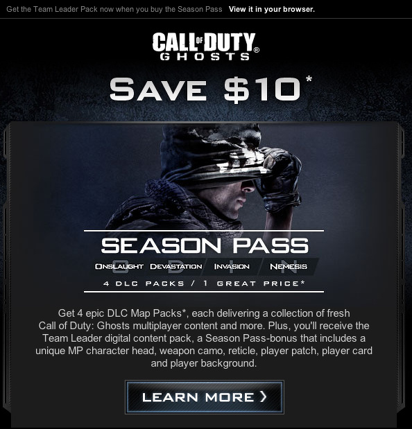 Call of Duty Ghosts DLC PACK - 4PLAYERSORG