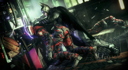 arkham batman knight ps4 gamescom screens clouds clear won