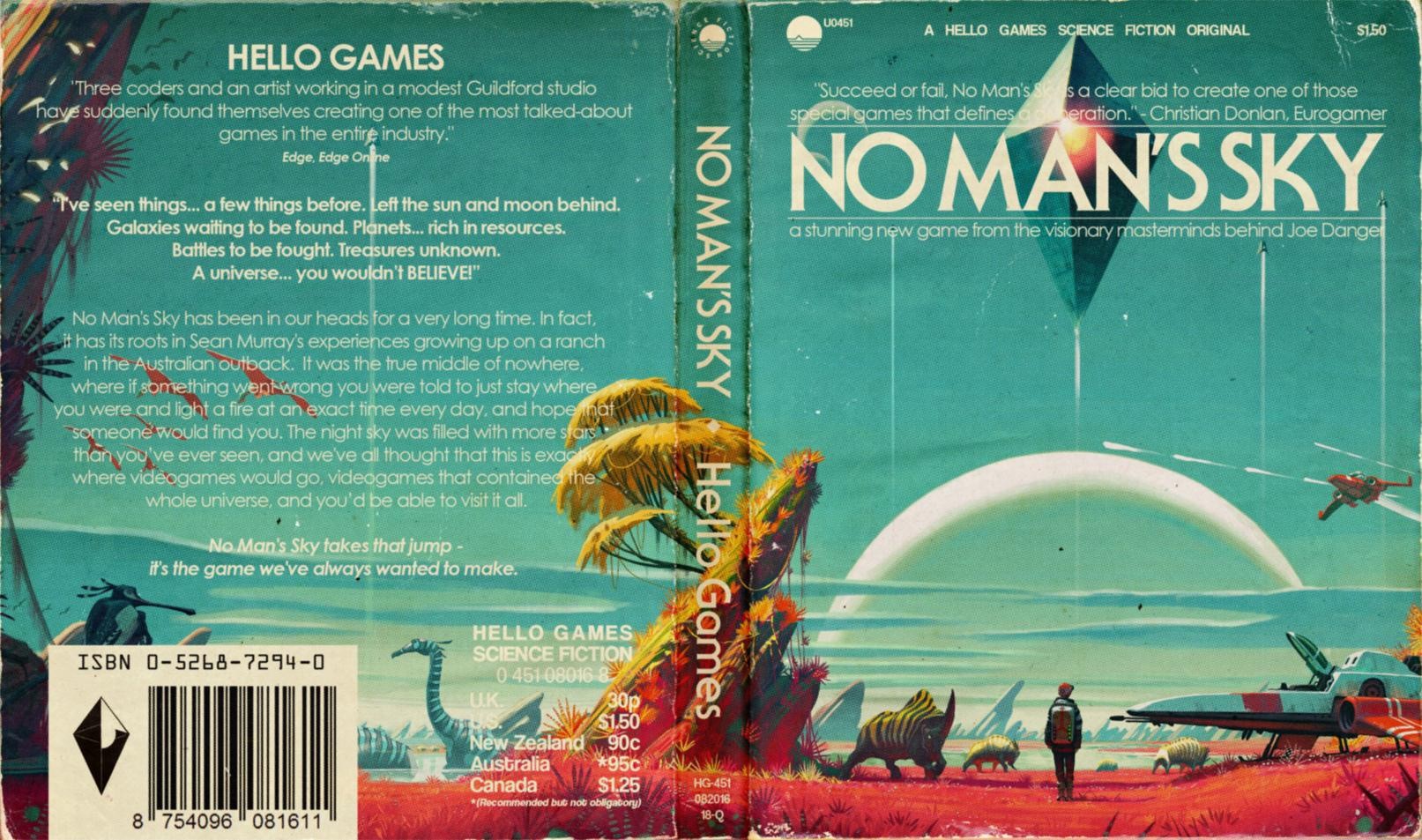 These Alternate No Man's Sky PS4 Covers Look Just Like Classic SciFi