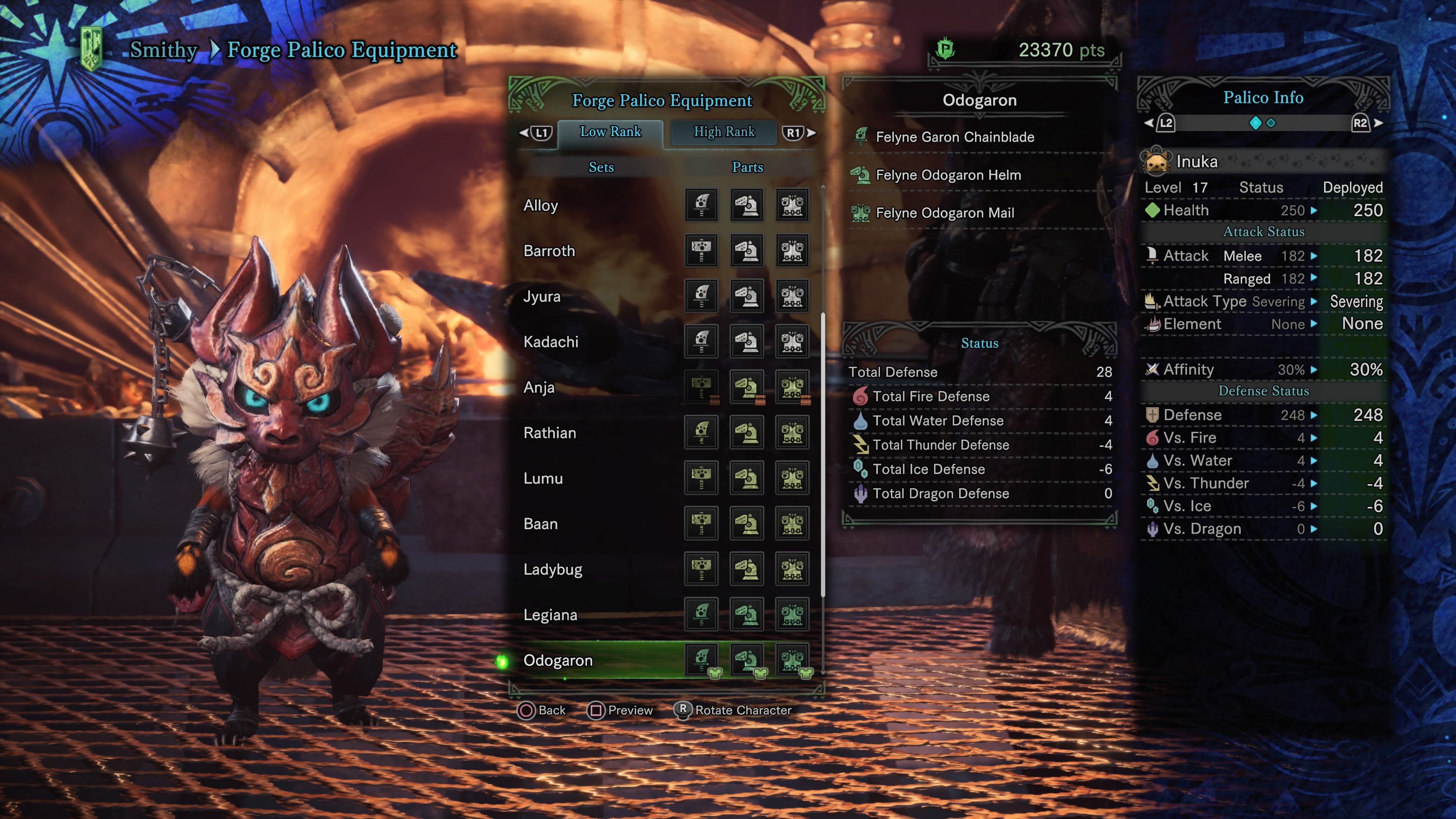 Monster Hunter World Palico Equipment All High and Low Rank Armor