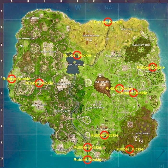 Fortnite Rubber Duckie Locations and Map - Guide - Push Square - 700 x 700 jpeg 131kB