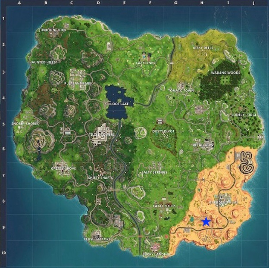 Fortnite Guide Where to Search Between an Oasis, Rock Archway, and Dinosaurs 2
