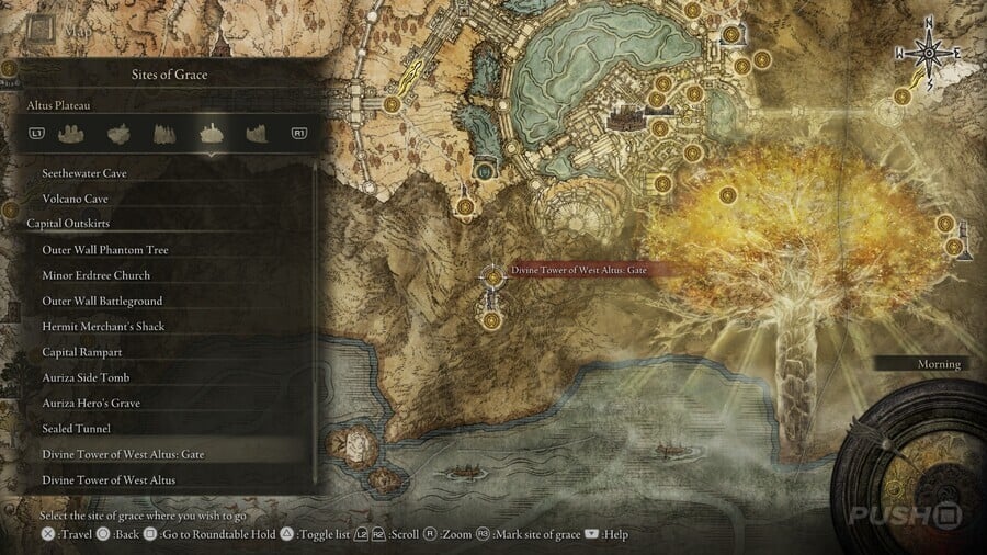 Elden Ring: All Site of Grace Locations - Leyndell, Royal Capital - Divine Tower of West Altus: Gate