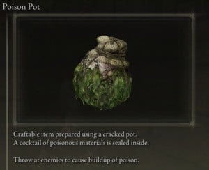 Elden Ring: All Crafting Recipes - Throwing Pots - Poison Pot