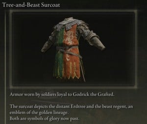 Elden Ring: All Full Armour Sets - Godrick Soldier Set - Tree-and-Beast Surcoat