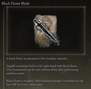 Elden Ring: Support Incantations - Black Flame Blade