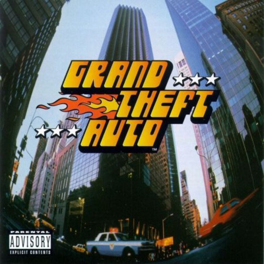 What building features on the Grand Theft Auto PSone boxart?