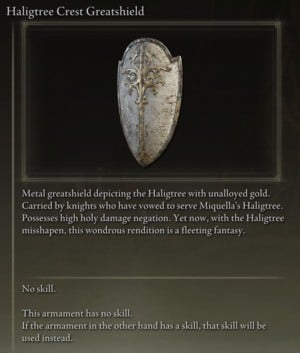 Elden Ring: Greatshields - Haligtree Crest Greatshield