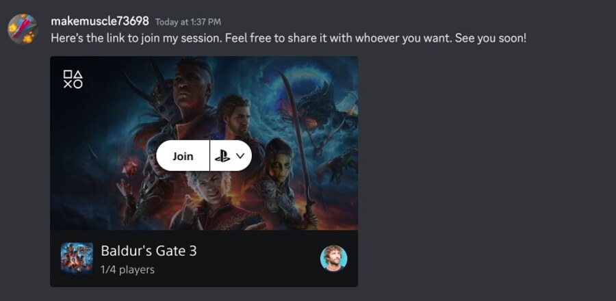 Invito Discord per PS5