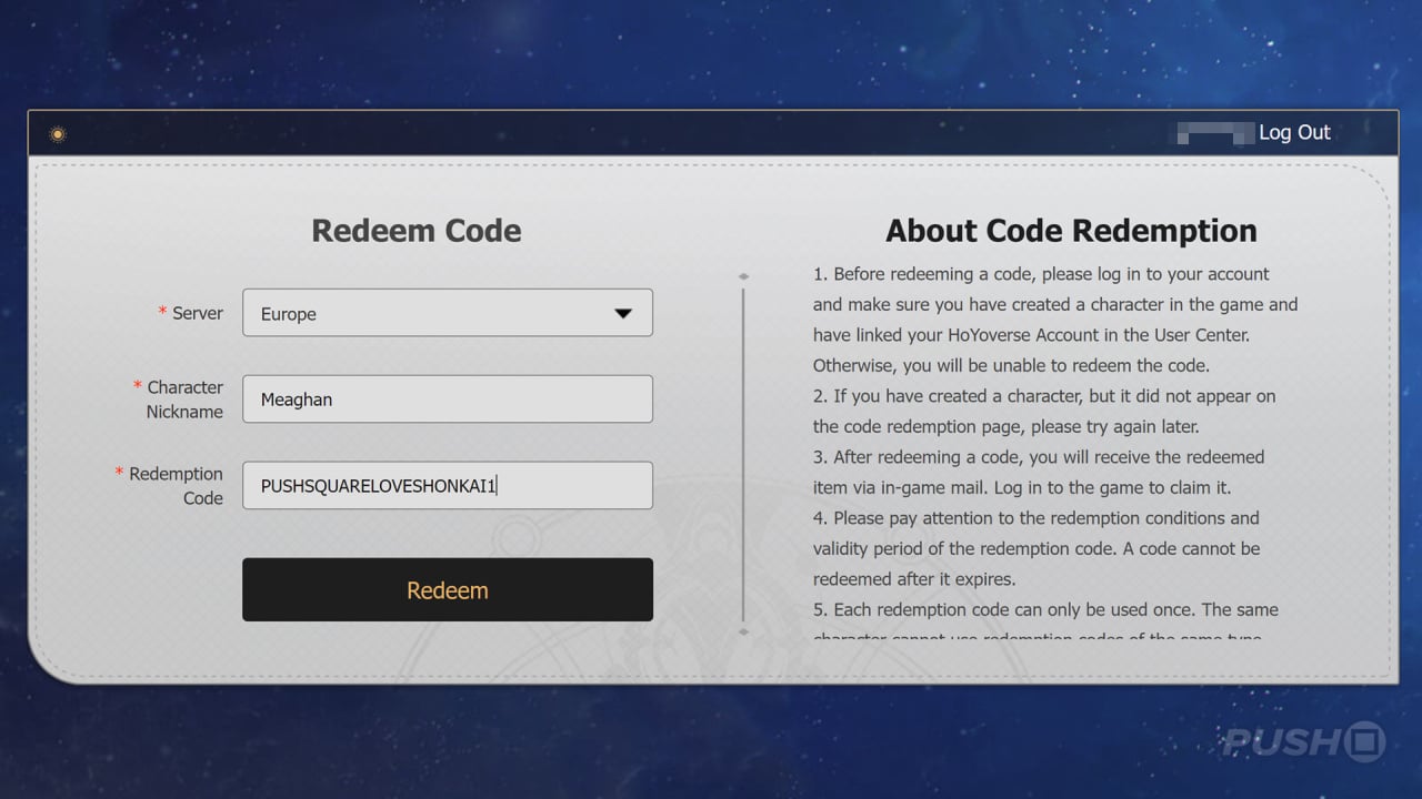 Redeeming Codes on PS4 