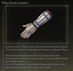 Elden Ring: All Partial Armour Sets - White Reed Set - White Reed Gauntlets