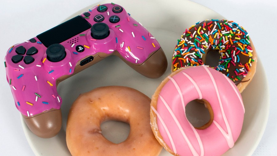 "Get Glazed" Deluxe Donut DualShock 4 Controller PS4 PlayStation 4 1
