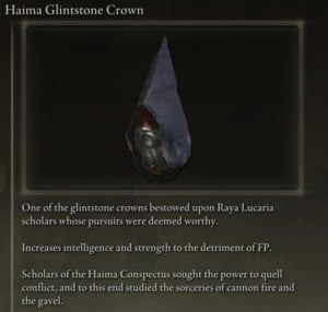 Elden Ring: 전체 갑옷 세트 - Battlemage 세트 - Haima Glintstone Crown