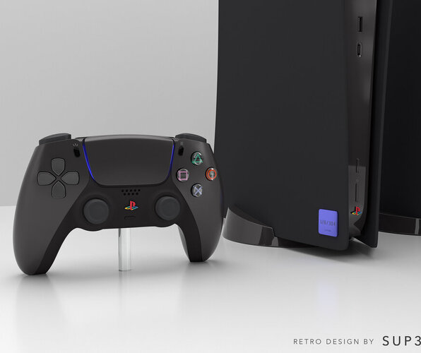 Custom Black PS5 PlayStation 5 1