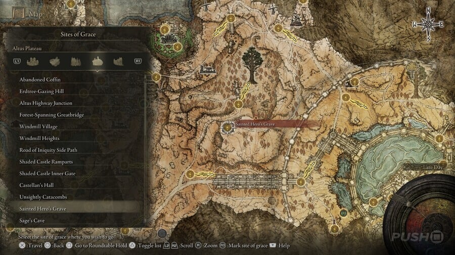 Elden Ring: All Site of Grace Locations - Altus Plateau - Sainted Hero's Grave