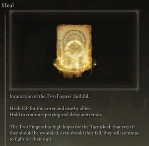 Elden Ring: Support Incantations - Heal