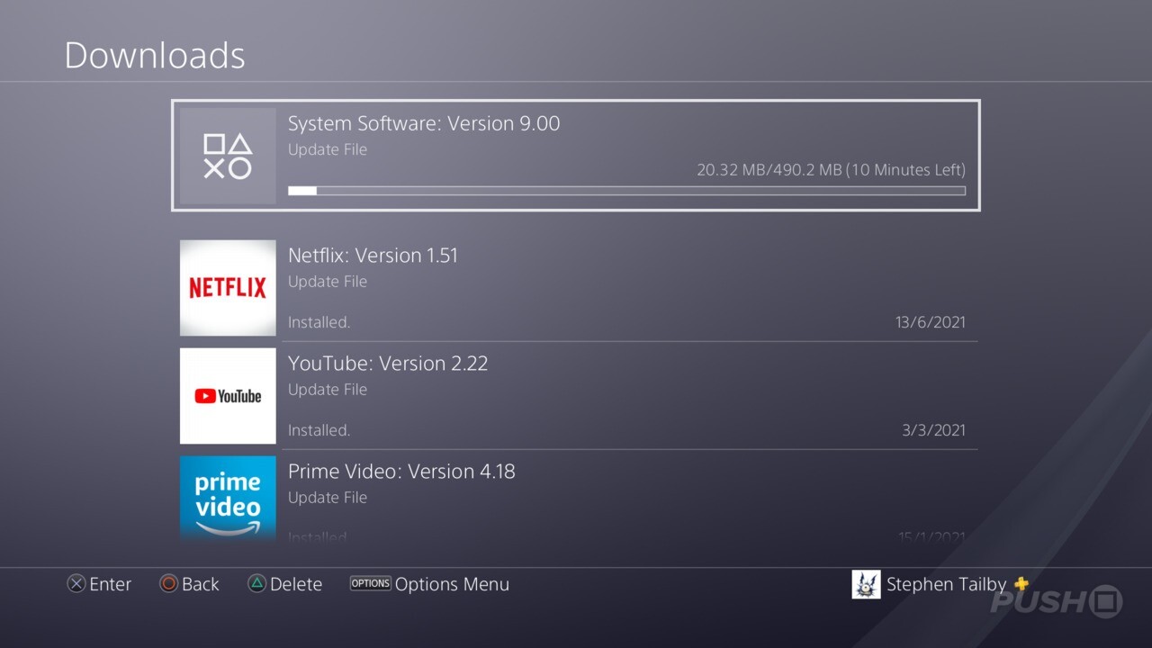 PS4 firmware version 9.00 is released along with the new PS5 system software