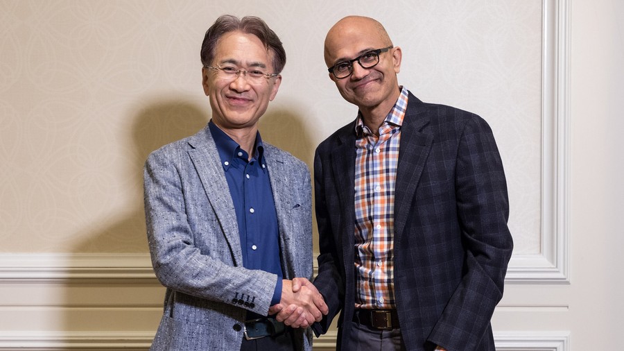 Microsoft Sony Partnership Kenichiro Yoshida Satya Nadella
