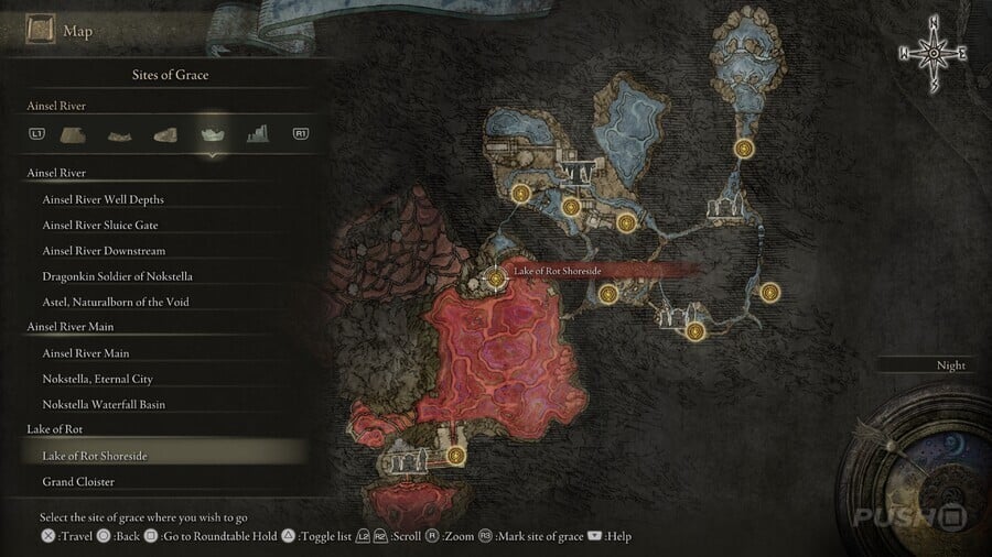 Elden Ring: All Site of Grace Locations - Lake of Rot - Lake of Rot Shoreside