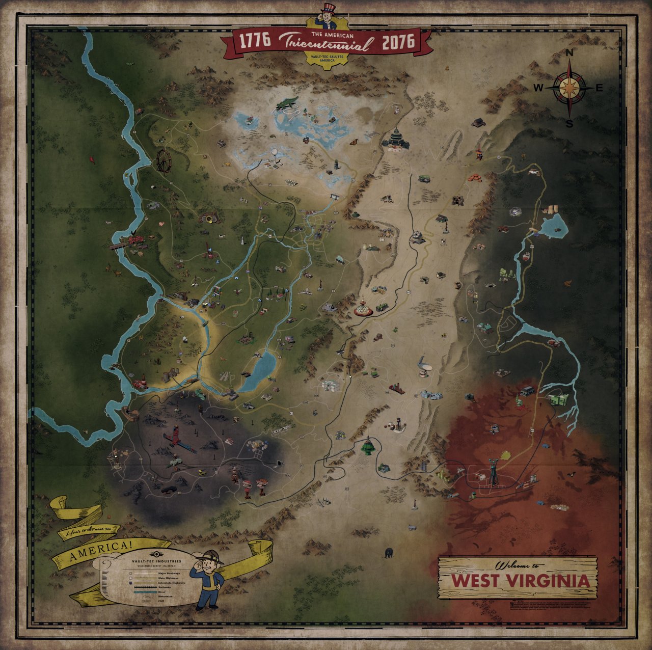 HOW BIG IS THE MAP in Fallout New Vegas? Run Across the Map 