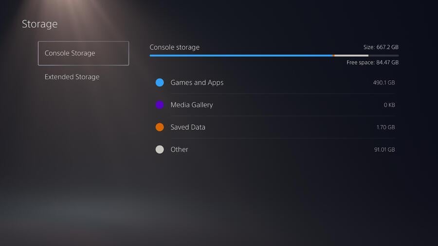 Despite being advertised as including 825GB, PS5 actually provides approximately 667GB for you to play with once the file format has been adjusted and the operating system has been accounted for.