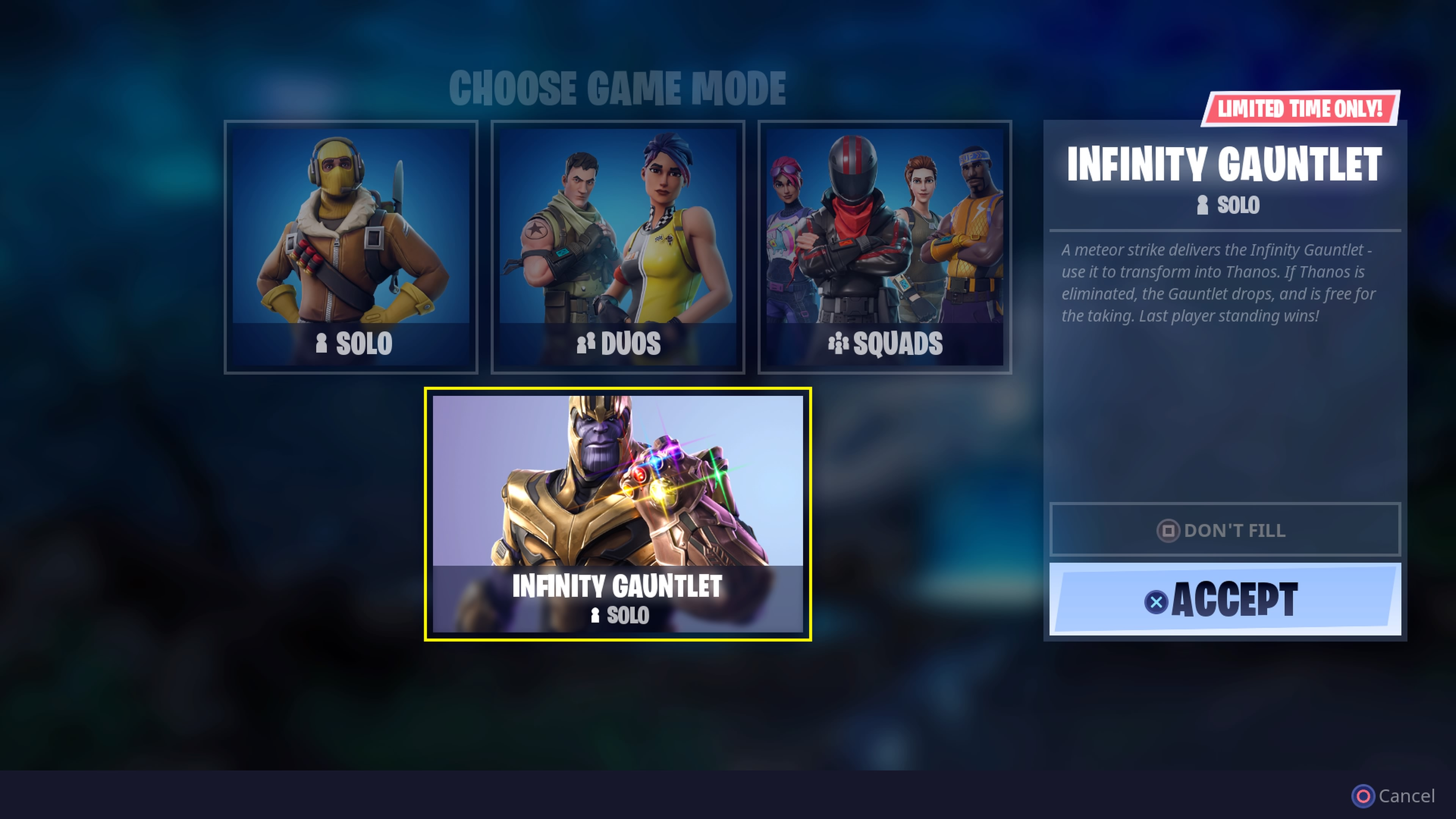 Rewards For The Solo Gauntlet In Fortnite Fortnite How The Thanos Infinity Gauntlet Event Works Guide Push Square