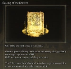 Elden Ring: Support Incantations - Blessing of the Erdtree