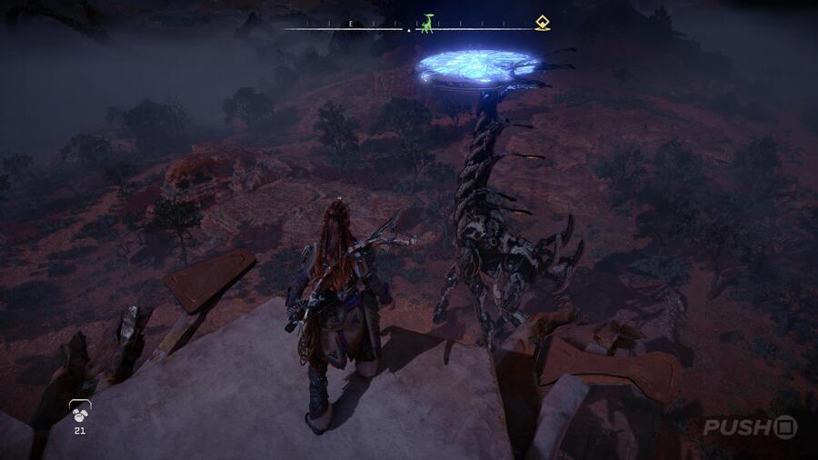 Horizon Forbidden West How to Reach Override All Tallnecks Guide PS5 PS4 Tallneck Cinnabar Sands 8