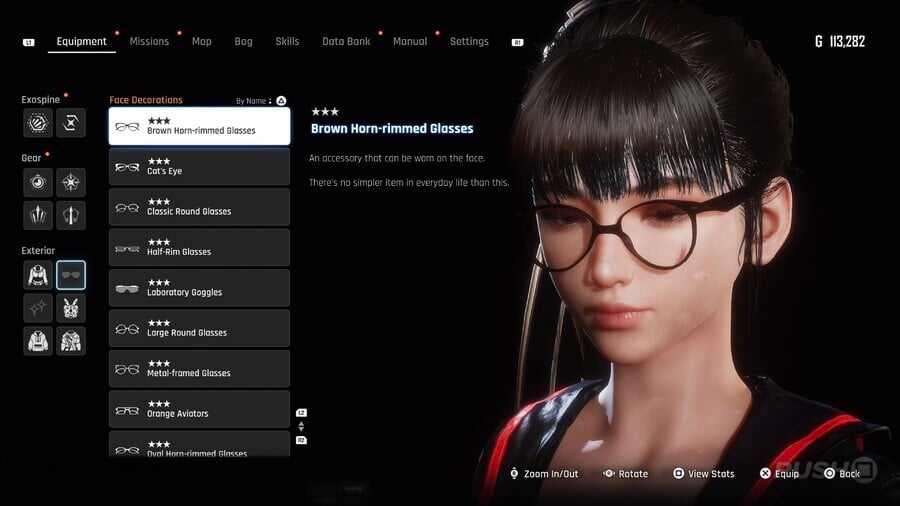 Stellar Blade "Brown Horn-Rimmed Glasses" Face Decoration