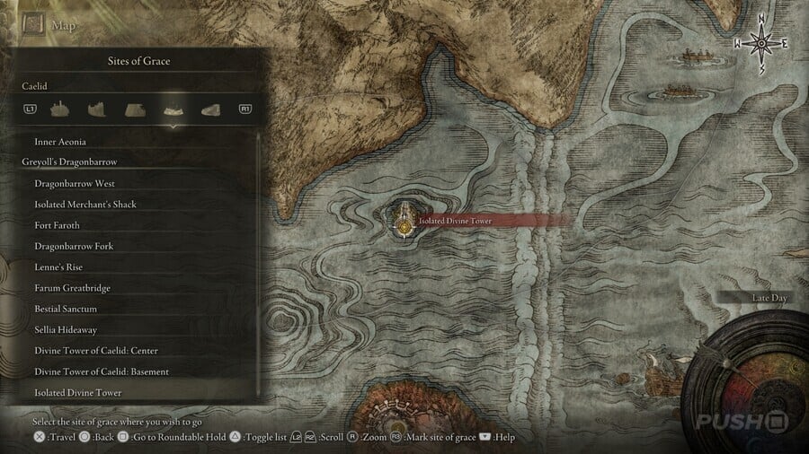 Elden Ring: All Site of Grace Locations - Greyoll's Dragonbarrow - Isolated Divine Tower