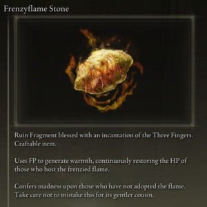 Elden Ring: All Crafting Recipes - Consumables - Frenzyflame Stone