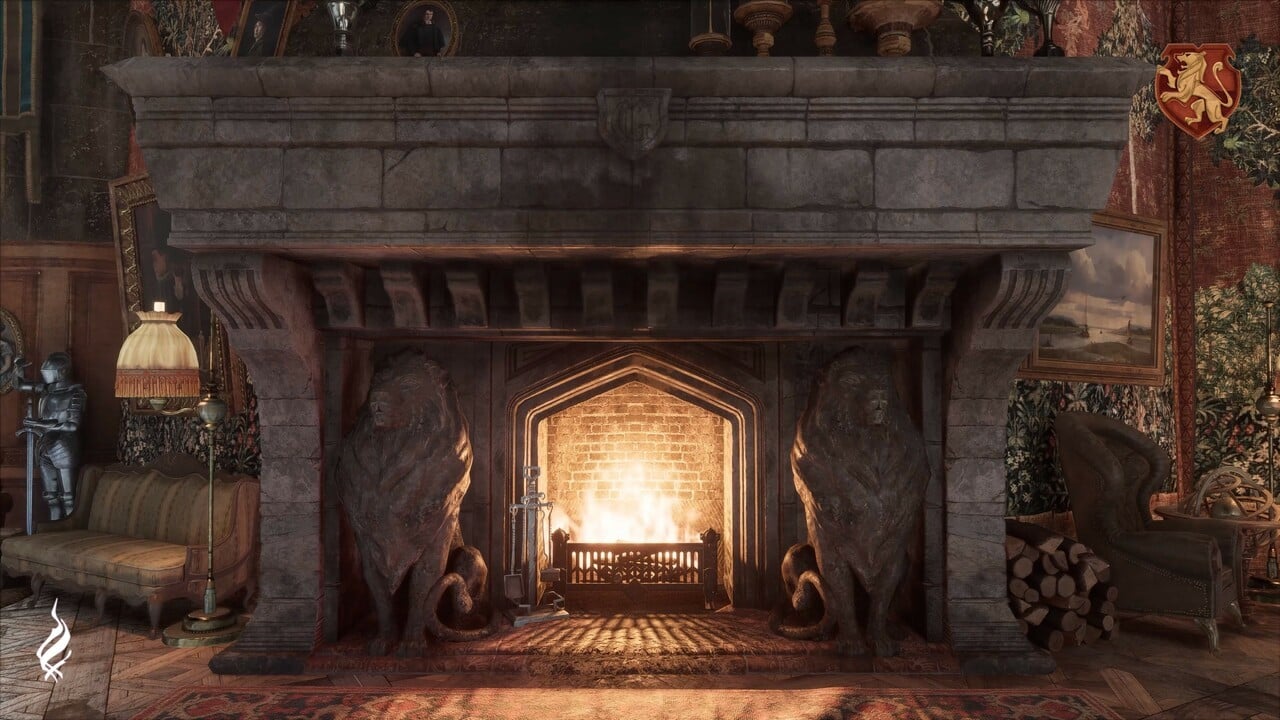 Acomódate junto a la chimenea de tu casa favorita de Hogwarts Legacy