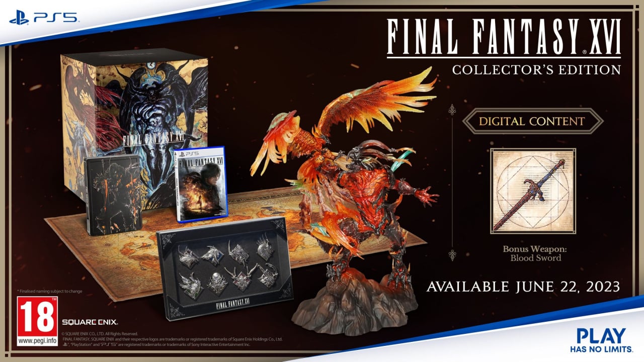 Final Fantasy 16 (XVI) PS5 Bundle with 24 months PS Plus Extra