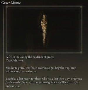 Elden Ring: All Crafting Recipes - Consumables - Grace Mimic