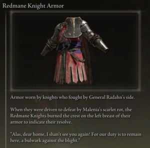 Elden Ring: 모든 풀 아머 세트 - Redmane Knight 세트 - Redmane Knight Armor