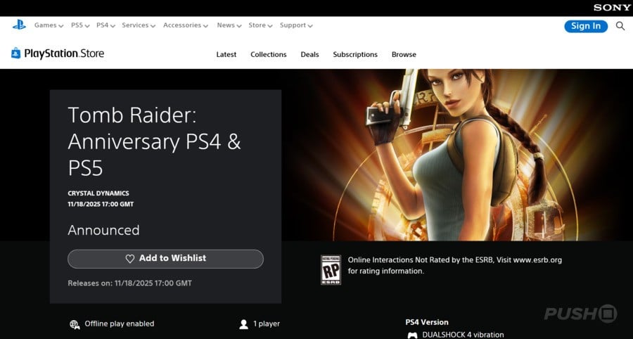 Tomb Raider: Anniversary Will Not Be Part of Next Week's PS Plus Update 4 Tomb Raider: Anniversary Will Not Be Included in Next Week's PS Plus Update 3