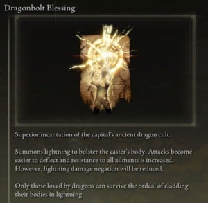 Elden Ring: Support Incantations - Dragonbolt Blessing