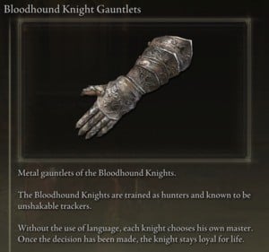 Elden Ring: All Full Armour Sets - Bloodhound Knight Set - Bloodhound Knight Gauntlets