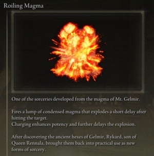 Elden Ring: Offensive Sorceries - Roiling Magma