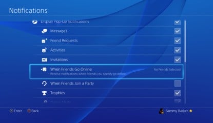 How to Enable Online Friend Notifications on PS4