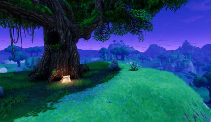 Fortnite - Where to Search Between a Stone Circle, Wooden Bridge, and a Red RV Treasure Location