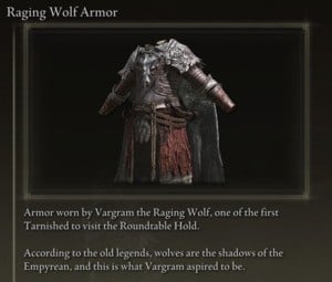 Elden Ring: 모든 풀 아머 세트 - Raging Wolf 세트 - Raging Wolf Armor