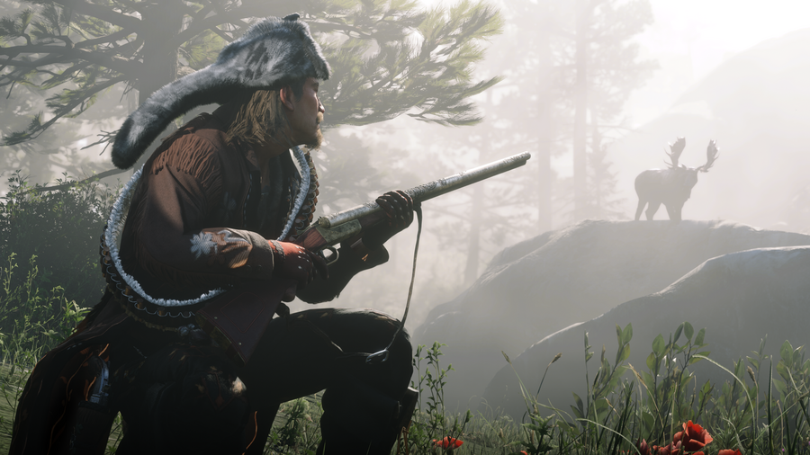In Red Dead Redemption 2, who gives Arthur the first tutorial on how to hunt?