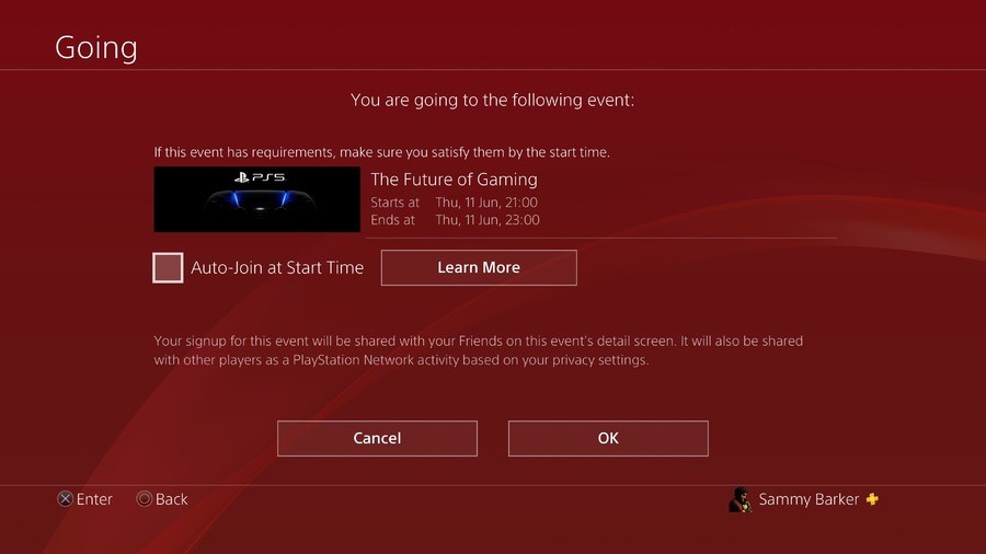 PS5 Reveal Event Auto Join