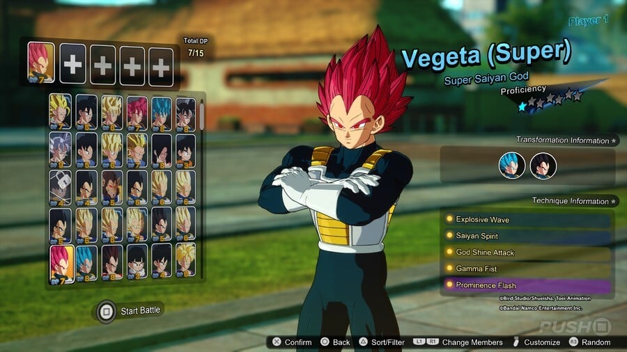 Vegeta (Super) Super Saiyan God 1