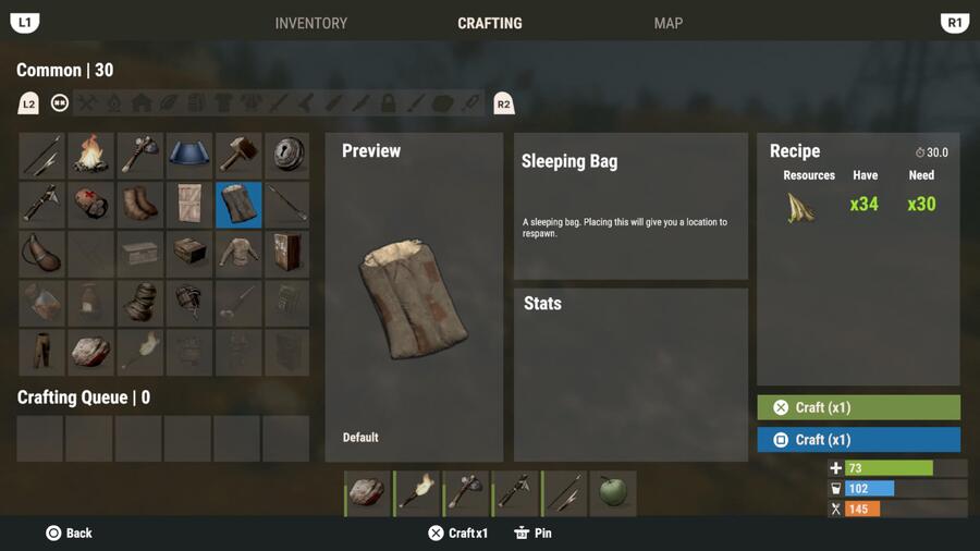 ﻿Rust Console Edition Guide: ﻿How to Create a Respawn Point Using a Sleeping Bag