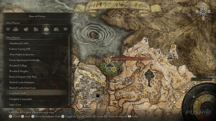 Elden Ring: All Site of Grace Locations - Altus Plateau - Castellan's Hall